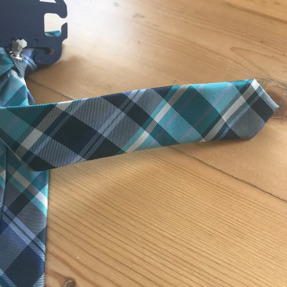 Chaps NWOT Boys clip on teal blue tie